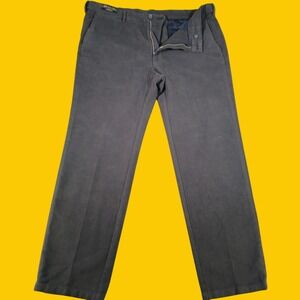 M&S Moleskin Trousers Pants Mens 40x31 Dark Grey Nova Fides Italian Fabric New